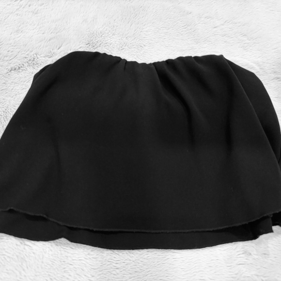 Aritzia Wilfred Bonaventure Strapless Tube Blouse – Black XS | Cropped Flounce - Picture 1 of 2